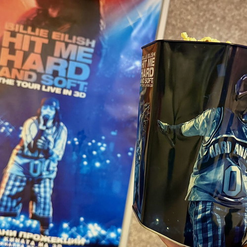 Billie Eilish Limited Edition 3D Engraved Metal Popcorn Bucket New