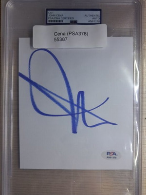 John Cena Autograph Signed Cut PSA Encapsulated