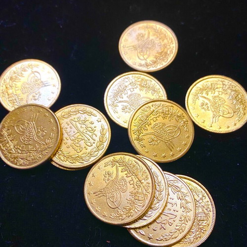 Turkish lira new 22-carat gold-plated replica coin