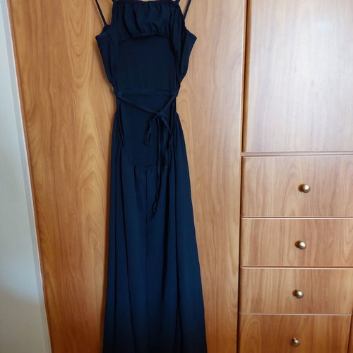 Dress small, new, dark blue, backless