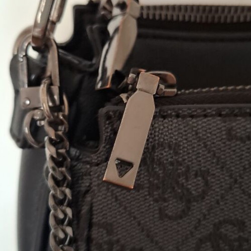 Guess double crossbody bag like new, black