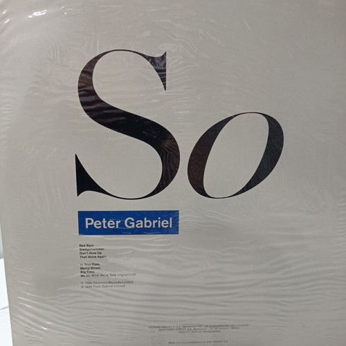 Peter Gabriel So Vinyl LP 1986 Greek Edition Mint Sealed