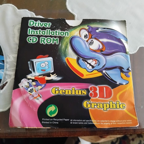 Genius 3D Graphic Driver Installation CD-ROM used