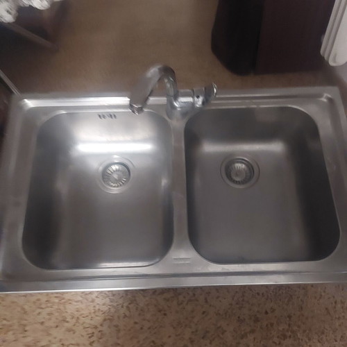 Double kitchen sink inox used, good condition
