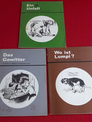 Vintage German language learning books, 1969, set of 4