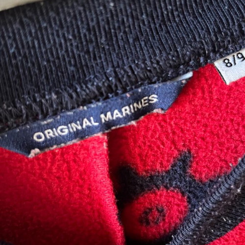 Original Marines boys' onesie pajama used red size 8-9y