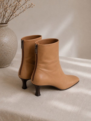 Prada δερμάτινα μποτάκια σε απόχρωση camel νούμερο 36 σαν καινούργιο