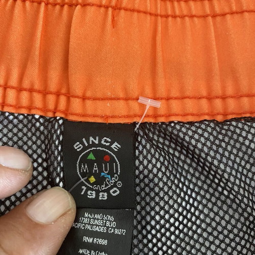 Maui & Sons men's swim shorts used, size M, orange