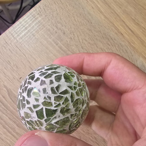 Decorative Egg Mosaic Handmade 6.5cm Green