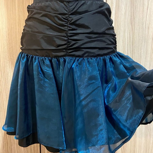 Gothic black petrol blouse and skirt set like new