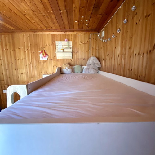 Multifunctional Loft Bed with Desk, Cabinets and Shelves like new