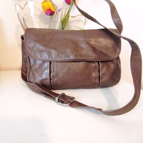 Enny Crossbody Bag vintage made in Italy brown leather used