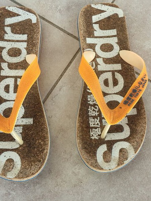 Σαγιονάρες Superdry σαν καινούργιο, πορτοκαλί καλοκαιρινές