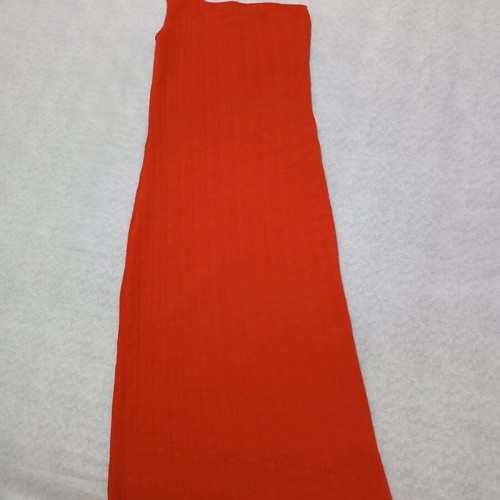 Zara knitted one-shoulder dress like new, red orange, size S