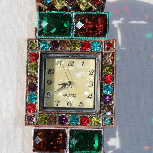Antique diamond watch new with zircon crystals RQ100