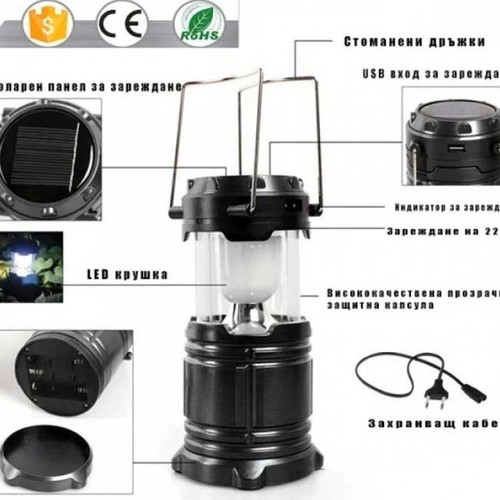 Solar LED Camping Lanterns set of 7 new in box