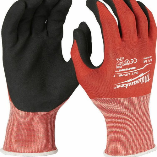 Milwaukee Cut Level A Work Gloves, pack of 3, size 8