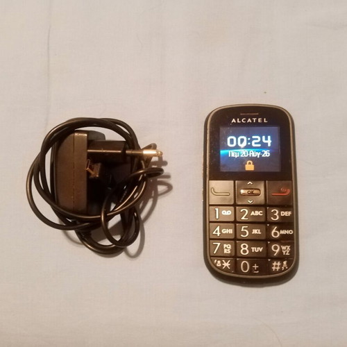 Alcatel 282 One Touch phone, black, Greek menu, with charger