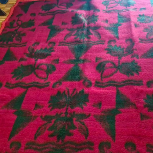 Wool Blanket like new, handmade, 196x227 cm
