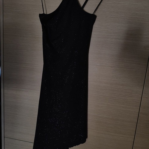 Black dress with rhinestones like new, size S