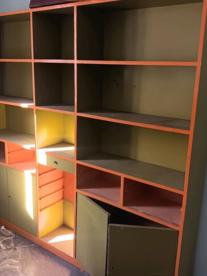 Bookcase used, length 1.95 m and height 1.85 m