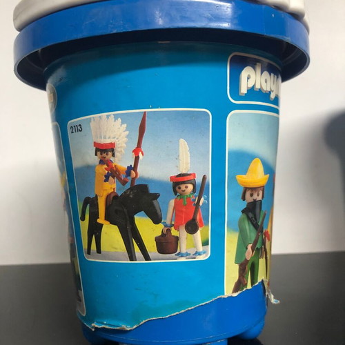 Playmobil Lyra 2109 Cowboy & Indian & Bandit new and sealed in toy bucket