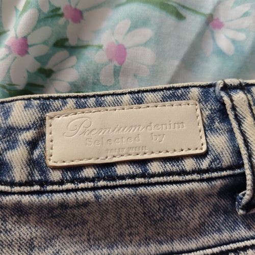 Jean highwaisted shorts like new, size M, blue, 100% cotton