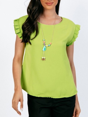 Blouse new green one size