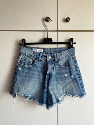 Zara denim shorts used, blue, size 164 cm for age 13-14
