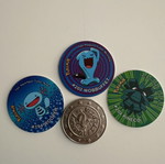 Vintage Pokémon Tazos/Pogs, σετ 9 τεμάχια, 6 τρισδιάστατα συλλεκτικά