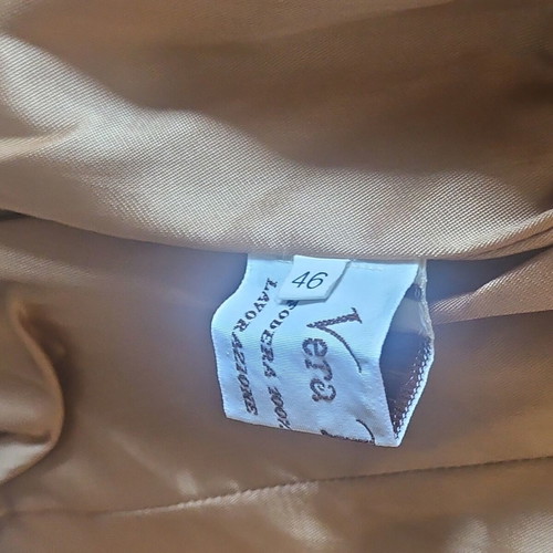 Genuine leather jacket, beige, size L, made in Italy