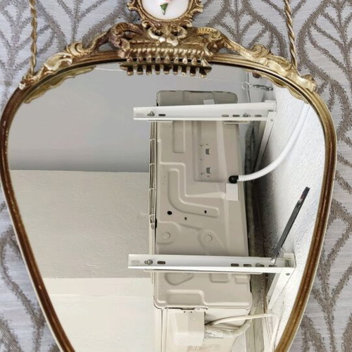 Antique entry console with mirror and hanger like new