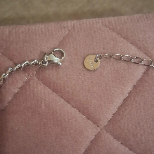 Steel necklace with rhinestones new
