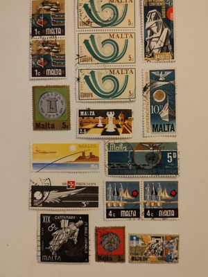 Malta stamps used, set of 17 old