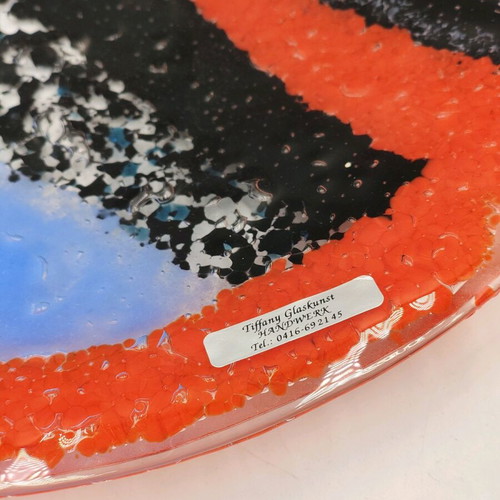 Tiffany glaskunst handwerk platter new, handmade, 34 cm diameter