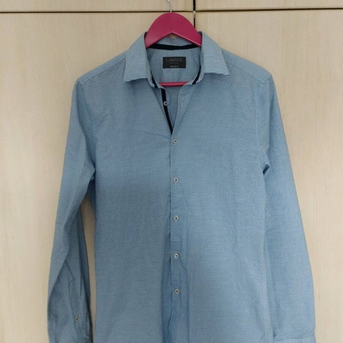 Marks & Spencer Men's Shirt Slim Fit Like New White Blue Size M