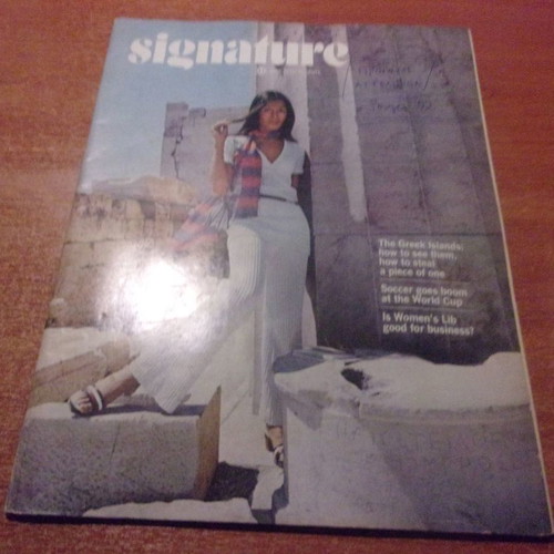 Signature magazine June 1970 rare tribute to the Cyclades