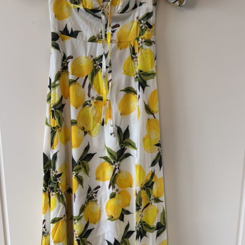 Dress with lemon print one size like new