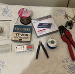 Electronic tools and components used for DIY projects, set