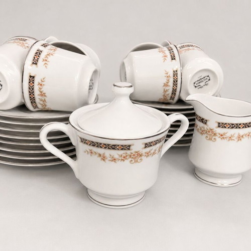 Victoria porcelain tea and coffee set vintage, like new