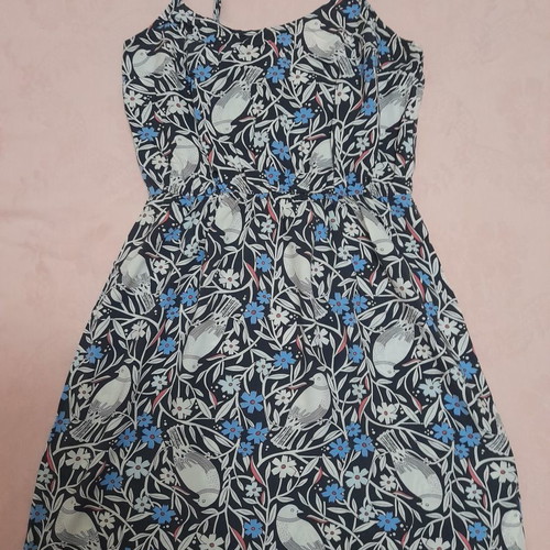 Old Navy dress spaghetti strap used, size XS, bird print