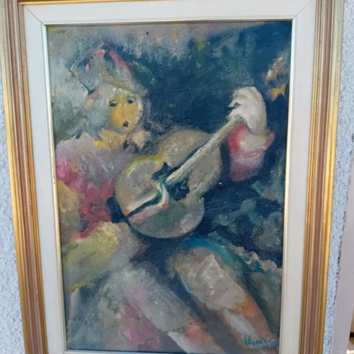 Oil painting textured oil paint like new 70×52 cm