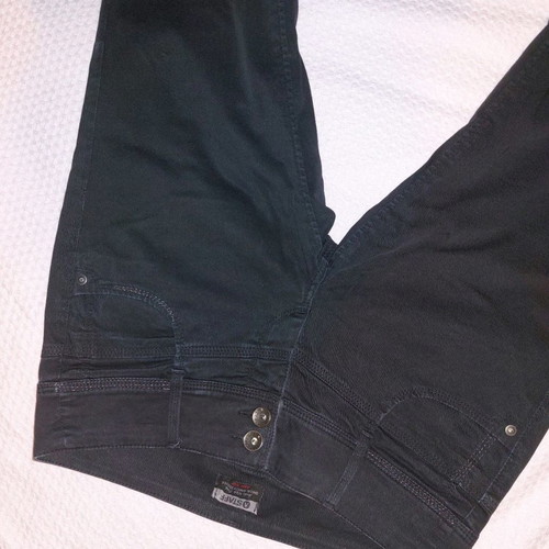 Staff black pants used, size 28, silver thread details