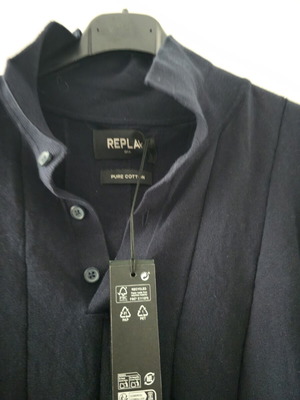 Replay Polo shirt, black, XL, pure cotton