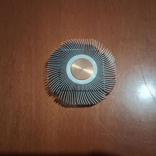 CPU cooler used, aluminum and copper without fan