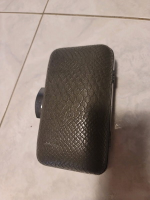 Clutch gray snake like new Achilleas Accessories