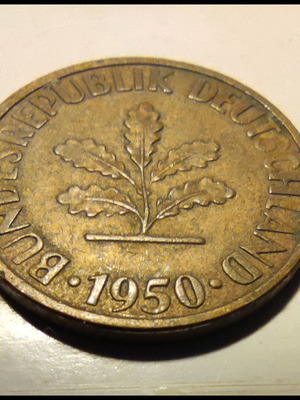 Κέρμα Deutschland Ten 10 Pfennig 1950 μεταχειρισμένο