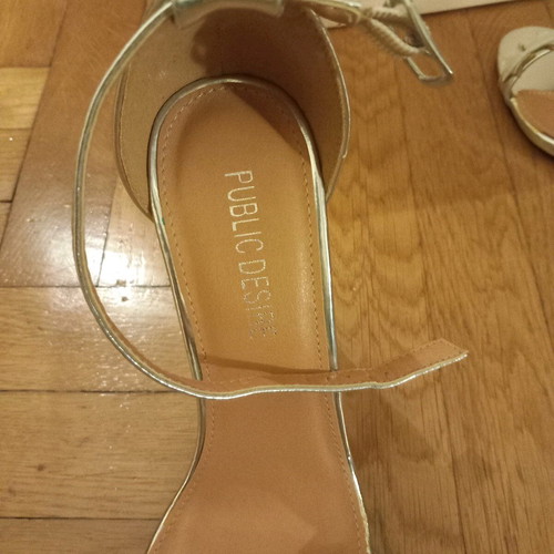 Public Desire silver sandals like new with star details
