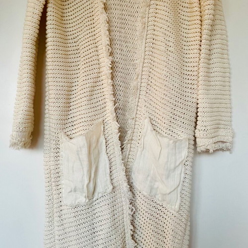 Free People Woodstock long cardigan like new, cotton