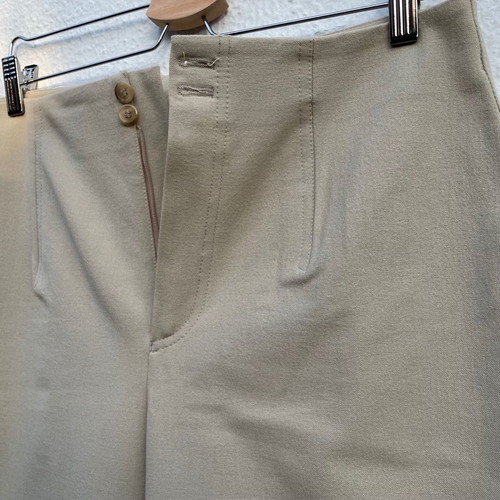 Lecomte fabric beige pants new, size 44 IT